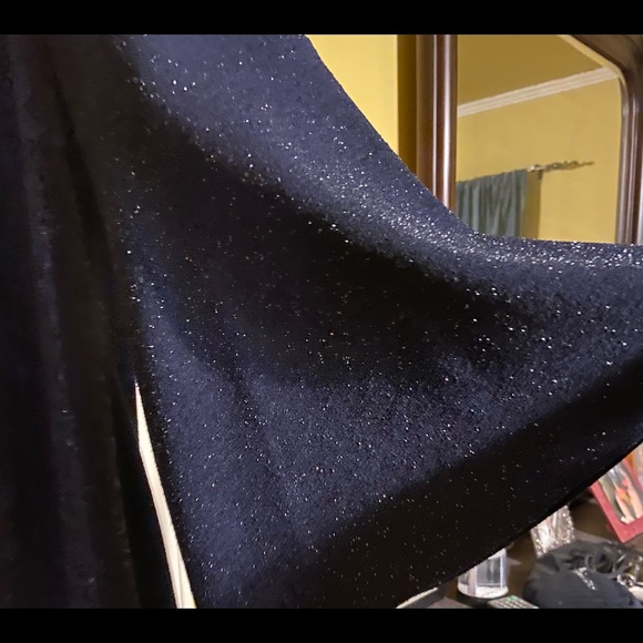 Lauren by Ralph Lauren navy shimmer shift dress with bell sleeves. - Picture 8 of 10